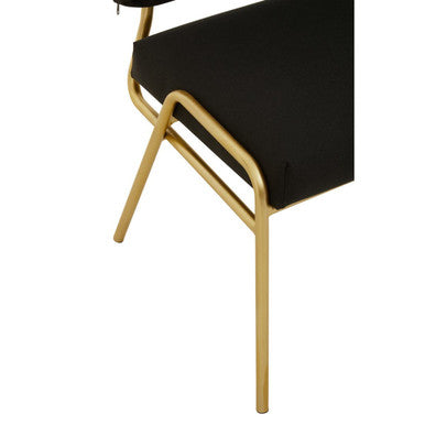 Black Linen Chair | Lexa
