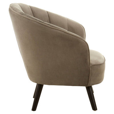 Regents Park Grey Velvet Chair with Channel Tufting