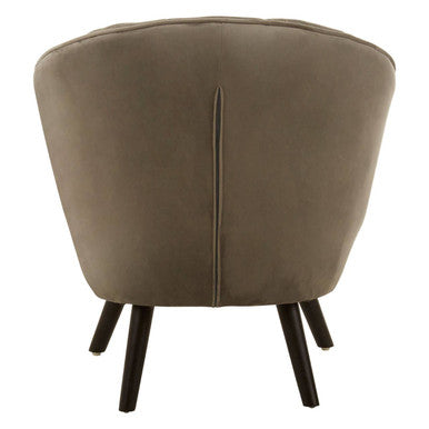 Regents Park Grey Velvet Chair with Channel Tufting