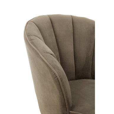 Regents Park Grey Velvet Chair with Channel Tufting