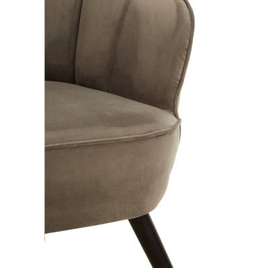 Regents Park Grey Velvet Chair with Channel Tufting
