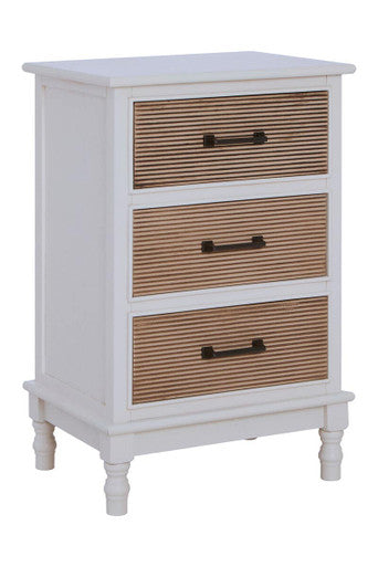 Heritage White 3 Drawer Chest