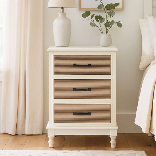 Heritage White 3 Drawer Chest