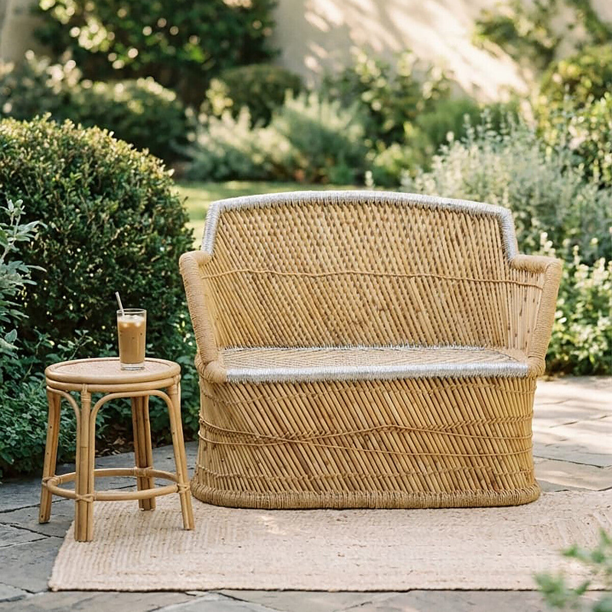 2 Seater Natural and Silver Sofa | Rowan