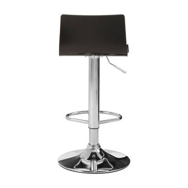 Baina Black Acrylic Bar Stool with Chrome Base.