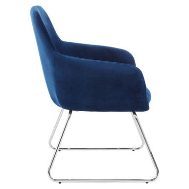 Stockholm Blue Fabric Chair