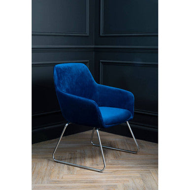 Stockholm Blue Fabric Chair