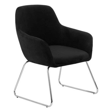 Stockholm Black Fabric Chair