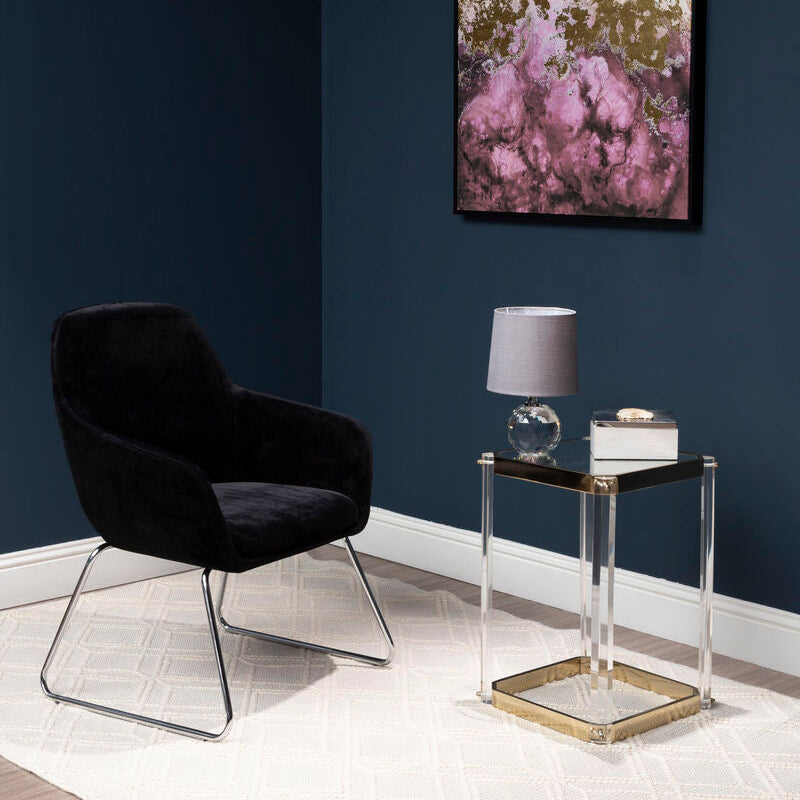 Stockholm Black Fabric Chair