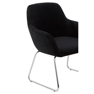 Stockholm Black Fabric Chair