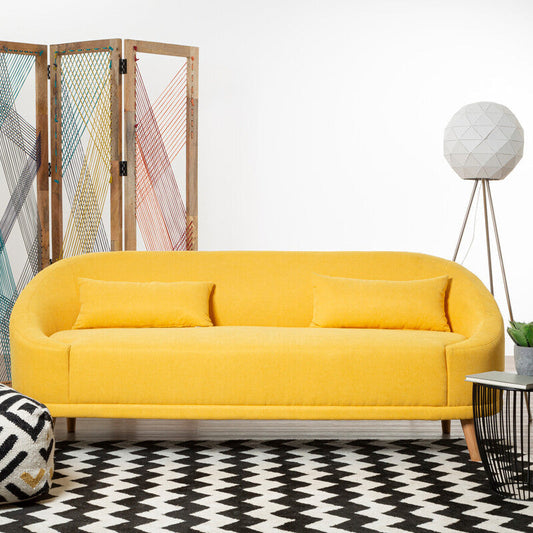 Holland Yellow Linen Sofa