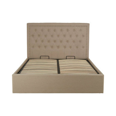 Beige Ottoman Double Bed | Hannah