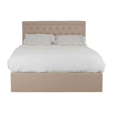 Beige Ottoman Double Bed | Hannah