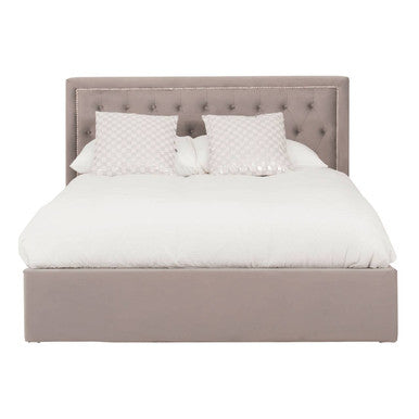 Hannah Grey Ottoman King Bed