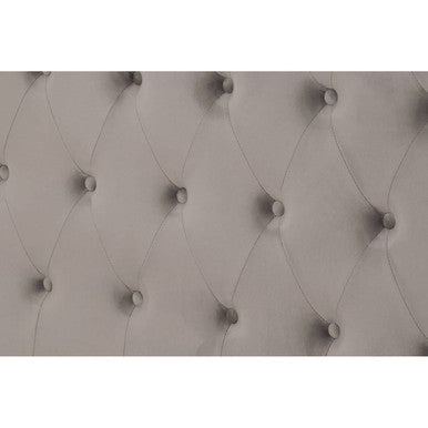 Grey Velvet Ottoman Double Bed | Edison