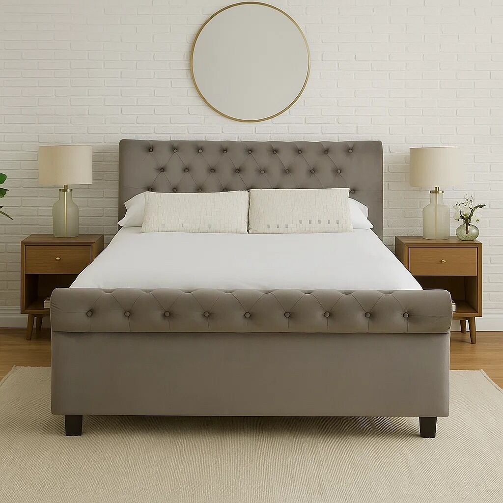 Orlando Grey Ottoman King Bed