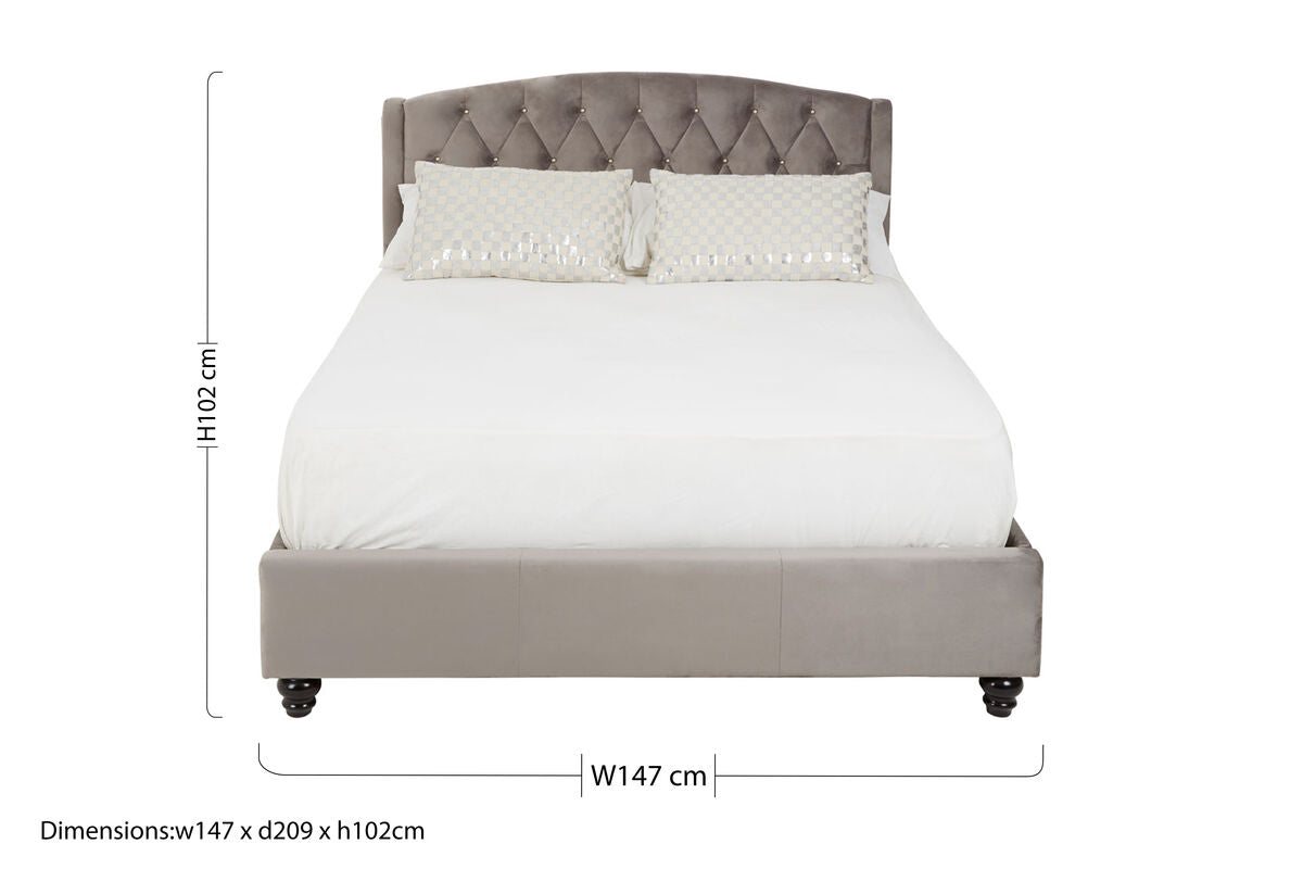 Josephine Steel Shade Double Bed