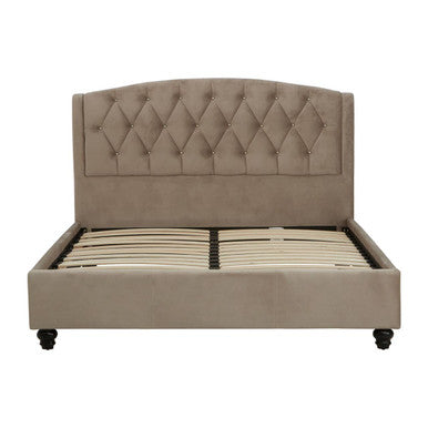Josephine Mink Brushed Velvet Double Bed