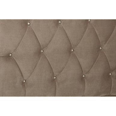 Josephine Mink Brushed Velvet Double Bed