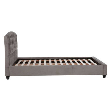 Grey Velvet King Bed | Josephine