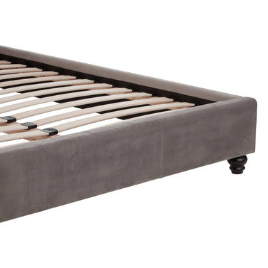Grey Velvet King Bed | Josephine