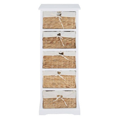 Ashby 5 Seagrass Drawer Chest.