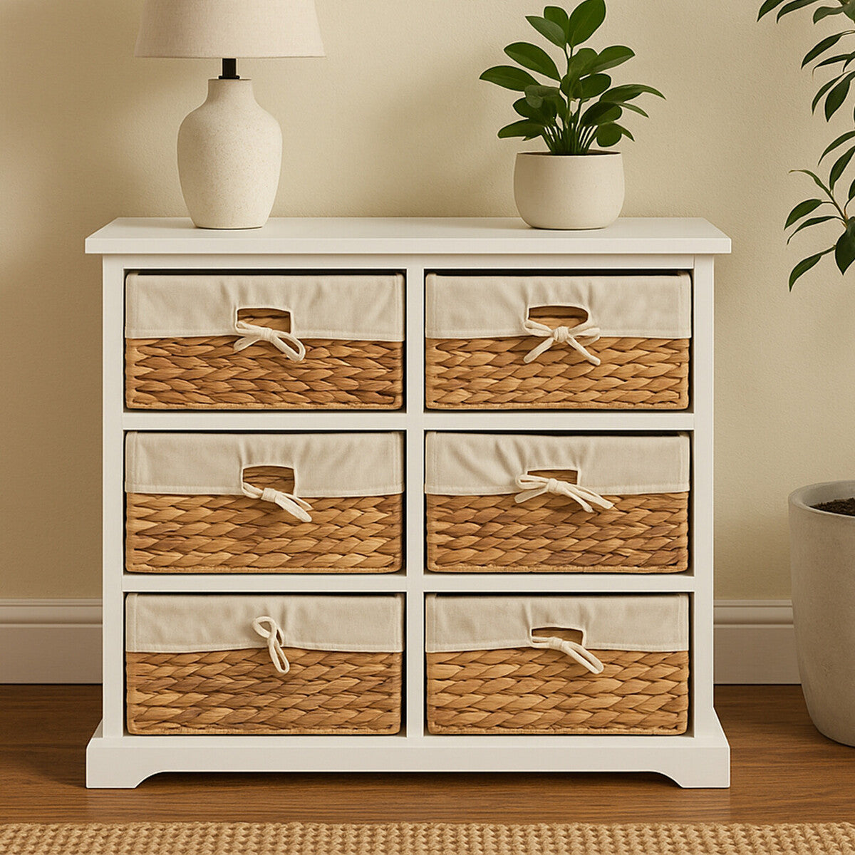 Ashby 6 Seagrass Drawer Chest.