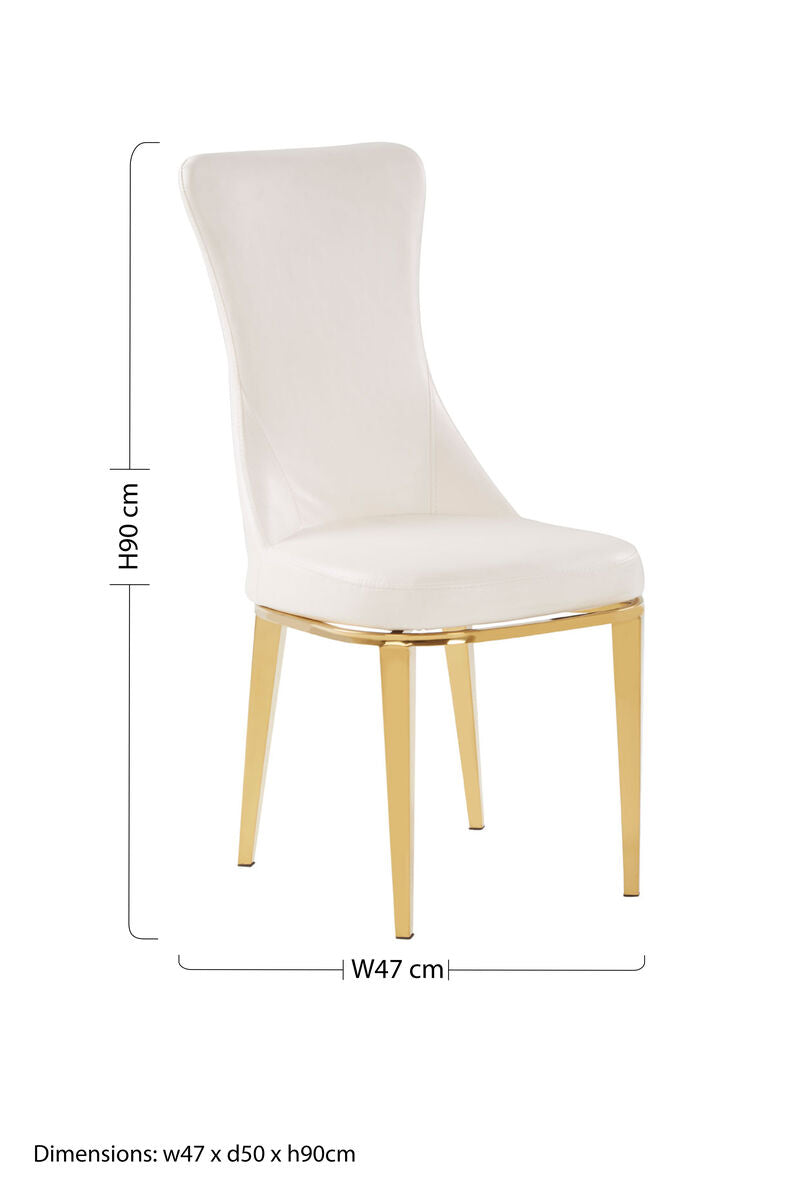 Forli White Dining Chair