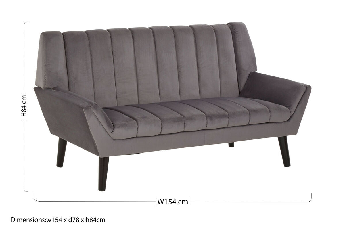Savina 2 Seat Grey Sofa