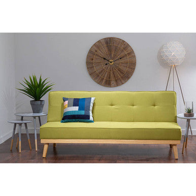 Stockholm 3 Seat Green Sofa Bed