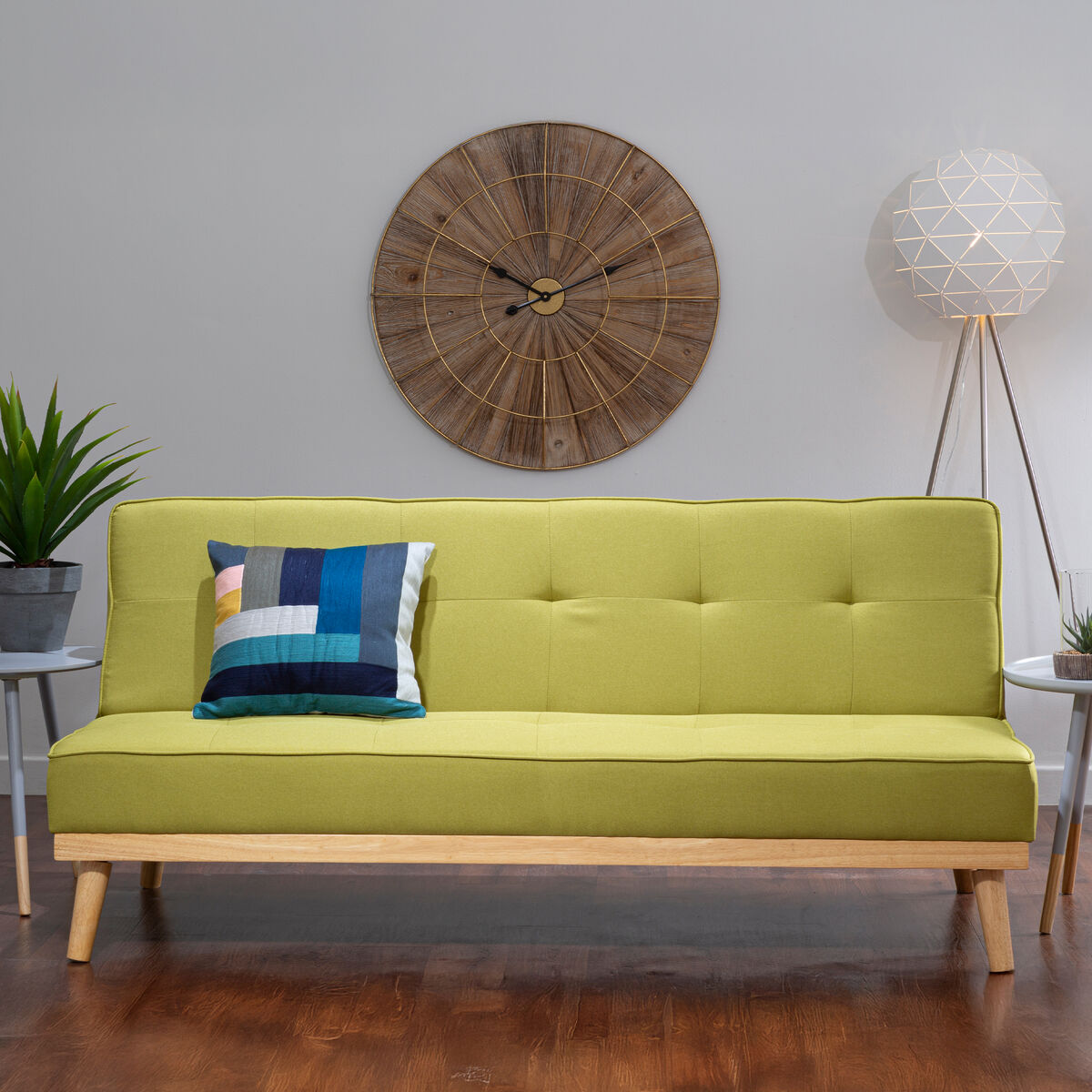 Stockholm 3 Seat Green Sofa Bed