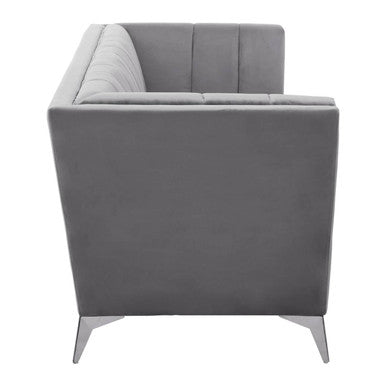 3 Seater Grey Velvet Sofa, Hansa