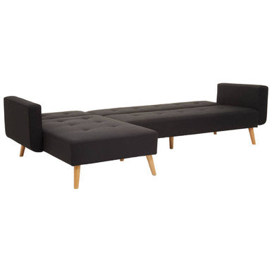 Hansa Hagen Black Large Corner Sofa Bed