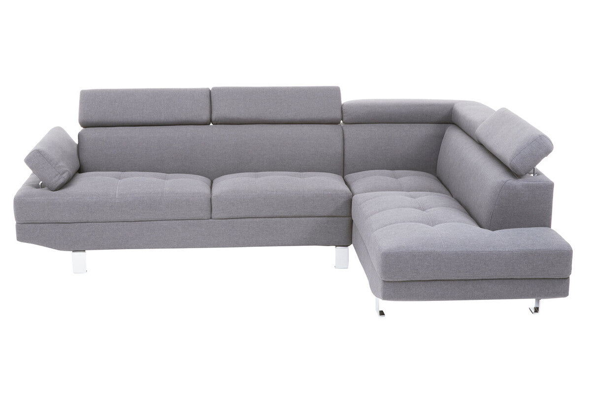 Hanover Grey Linen Corner Sofa