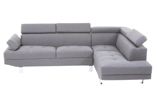 Hanover Grey Linen Corner Sofa