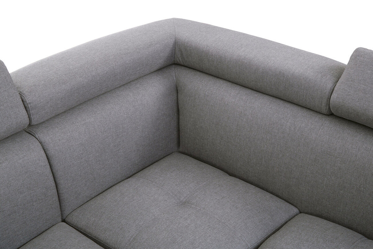 Hanover Grey Linen Corner Sofa