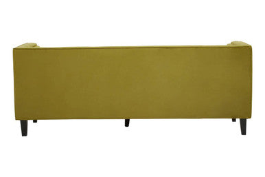 3 Seater Olive Velvet Sofa | Helia