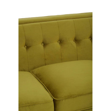 3 Seater Olive Velvet Sofa | Helia
