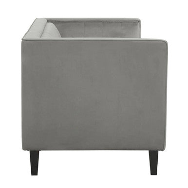 3 Seater Grey Velvet Sofa | Helia