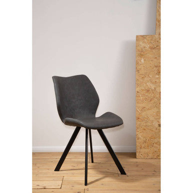White Round Marble Effect Top and Grey Meta Frame Dining Table with Grey 6 Chairs Set, Weston