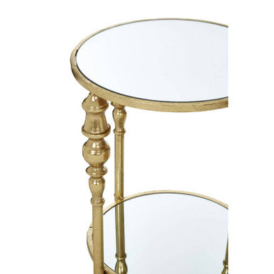 Marcia 2 Tier Gold Finish Side Table