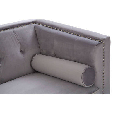 2 Seater Grey Velvet Sofa | Felisa