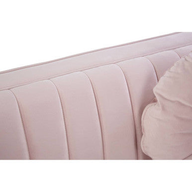 Farah 2 Seat Pink Velvet Sofa