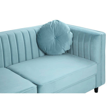 3 Seater Pastel Green Velvet Sofa | Farah