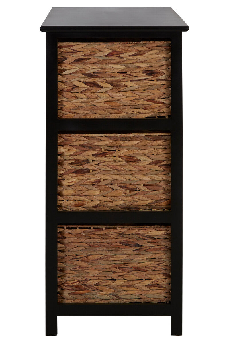 Padstow 6 Drawers Black Frame Storage Unit