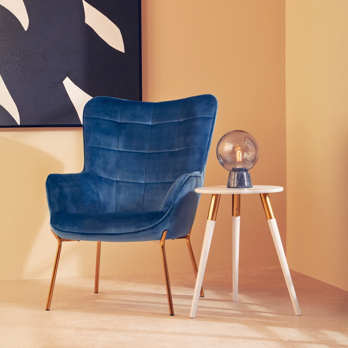 Nostra Light Grey Side Table