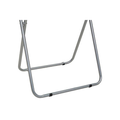 Black Wooden Top Folding Table with Silver Frame, Bernie