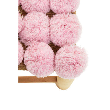 West Village Pink Pom Pom Stool