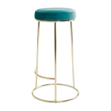 Manhattan Green Velvet Tall Bar Stool