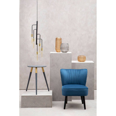 Regents Park Blue Velvet Chair